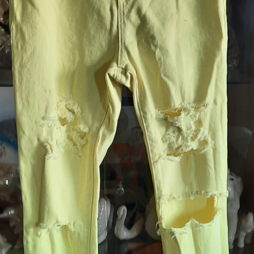 Yellow Straight Leg Jeans - Picture 4 of 6